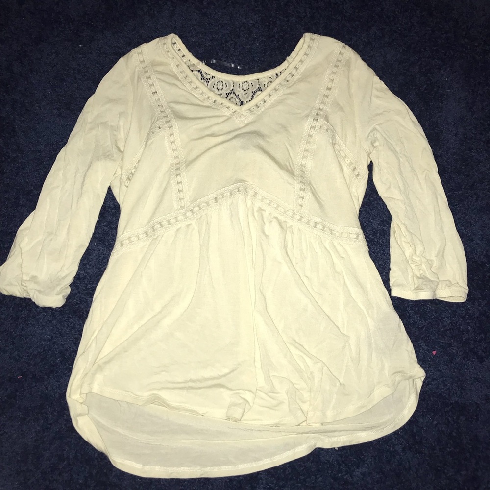 Cream long sleeve shirt from signature studio